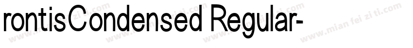 rontisCondensed Regular字体转换